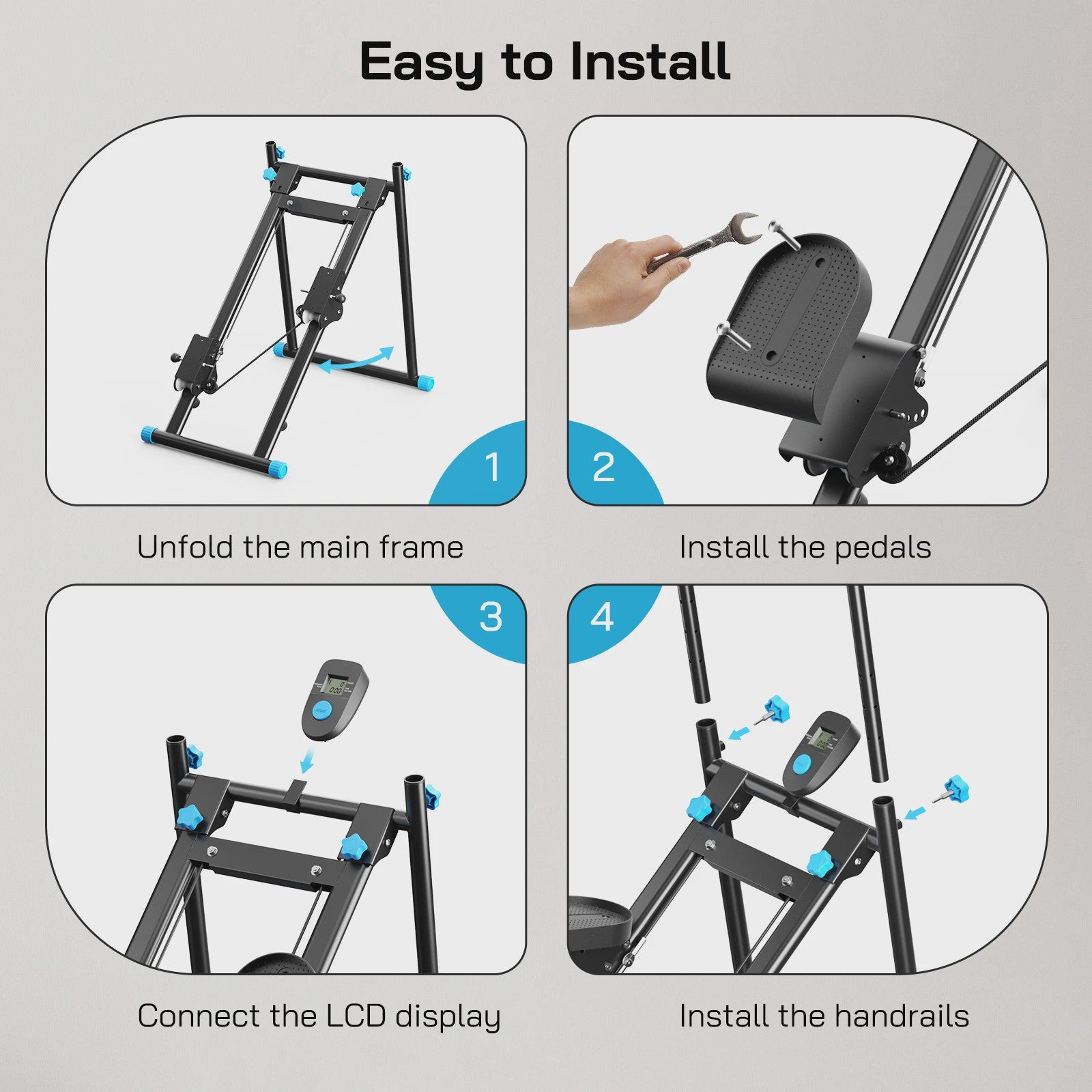 New Version Vertical Climber Machine -Compact Folding Cardio Stepper for Full-Body Workout,Ideal for Home Gym Exercise Equipment