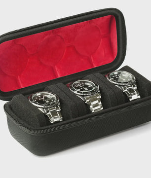 Luxe Horloge Reiskoffer - Harde Rol Organizer met Rode Voering voor 1, 2, 3, 5, 6 of 10 Horloges
