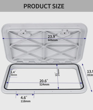 Waterdichte ABS Dekluik Inspectieluik - Anti-UV & Antislip - 60x35 cm