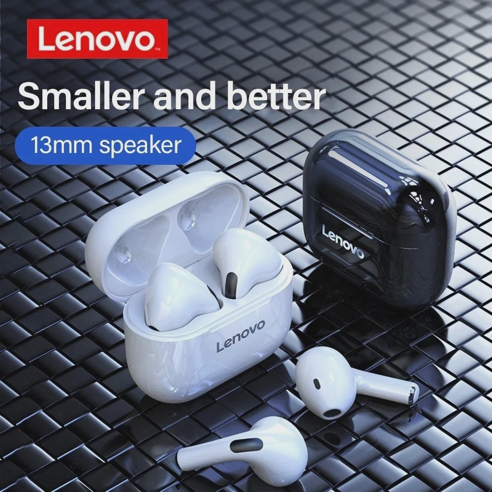 Lenovo LP40 Draadloze Oordopjes - TWS Bluetooth 5.0, Touch Control, Sport & Stereo Geluid
