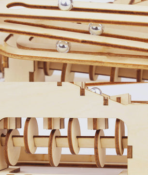 Houten 3D Puzzel: Spiraal Marble Run Modelbouw Kit voor Volwassenen en Tieners