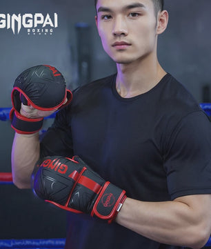 GINGPAI Professionele MMA Bokshandschoenen - Half Vinger Training voor Heren, Dames & Kinderen