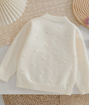 Zachte Gebreide Vestjes voor Meisjes (2-8 jaar) met Kleurrijke Bloemen - Perfect voor Herfst & Winter