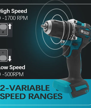 Krachtige Brushless Accuboormachine 1700 RPM - 10mm Klauw - Compatibel met Makita 18V Accu