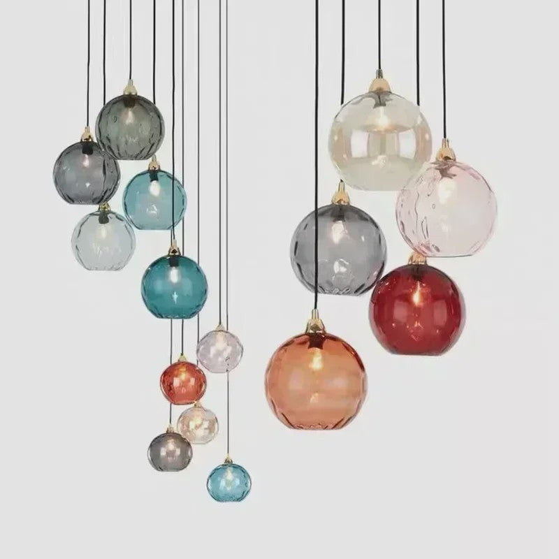 Kleurrijke Moderne Glazen Hanglamp - Stijlvolle Plafondlamp voor Woonkamer & Eetkamer