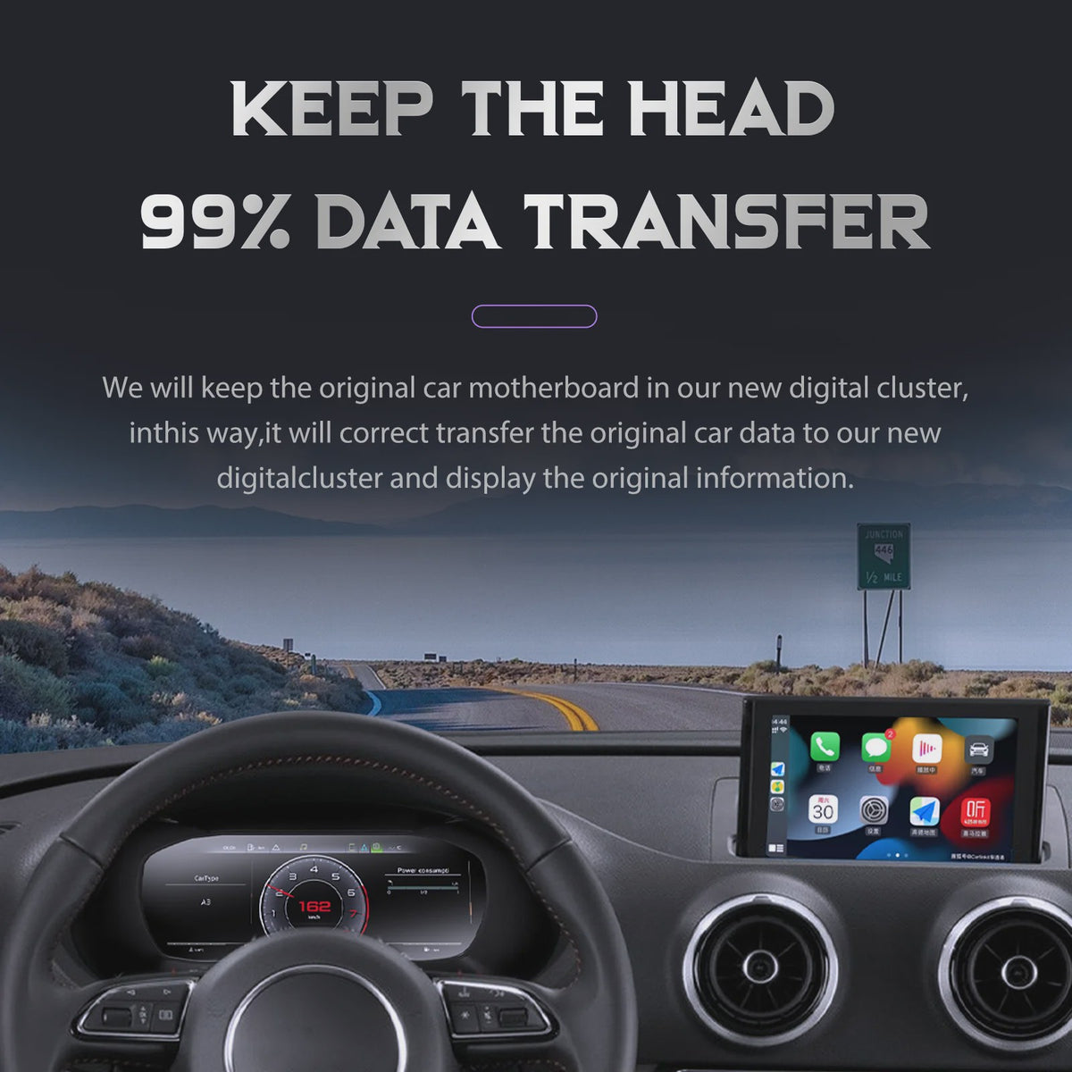 Digitale Cockpit Instrumentenpaneel LCD voor Audi A3 8P (2005-2013)