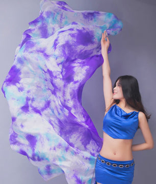 Zijden Sjaal voor Buikdans - Gegradueerde Kleuren & Maten (200-270cm)