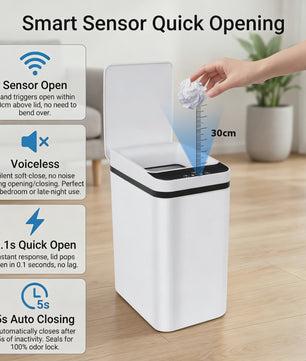 12L Slimme Sensor Prullenbak - Geurvrij & Hygiënisch met Bewegingssensor