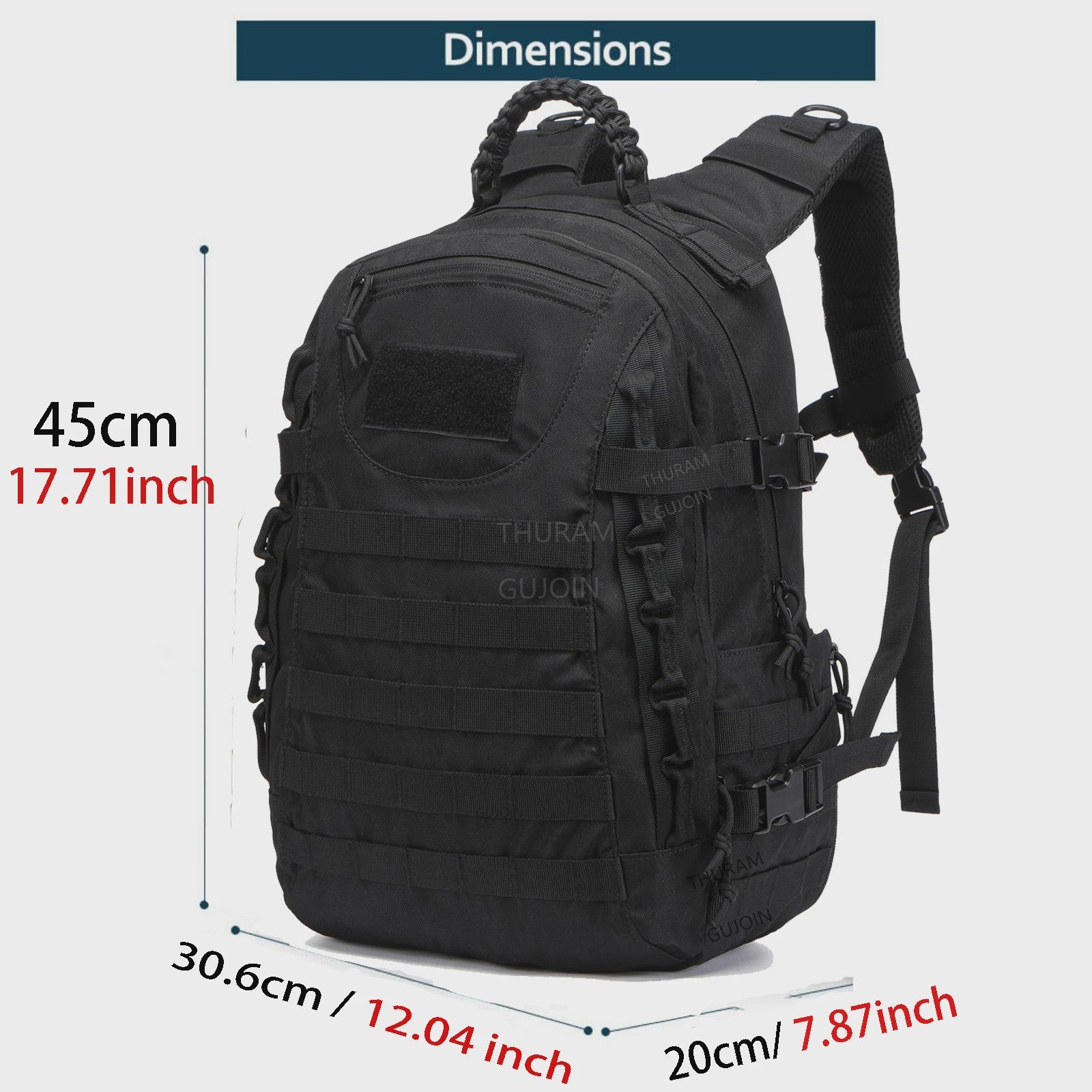 38L Tactische Rugzak - Waterdicht, MOLLE Systeem, Grote Capaciteit voor Outdoor & Reizen