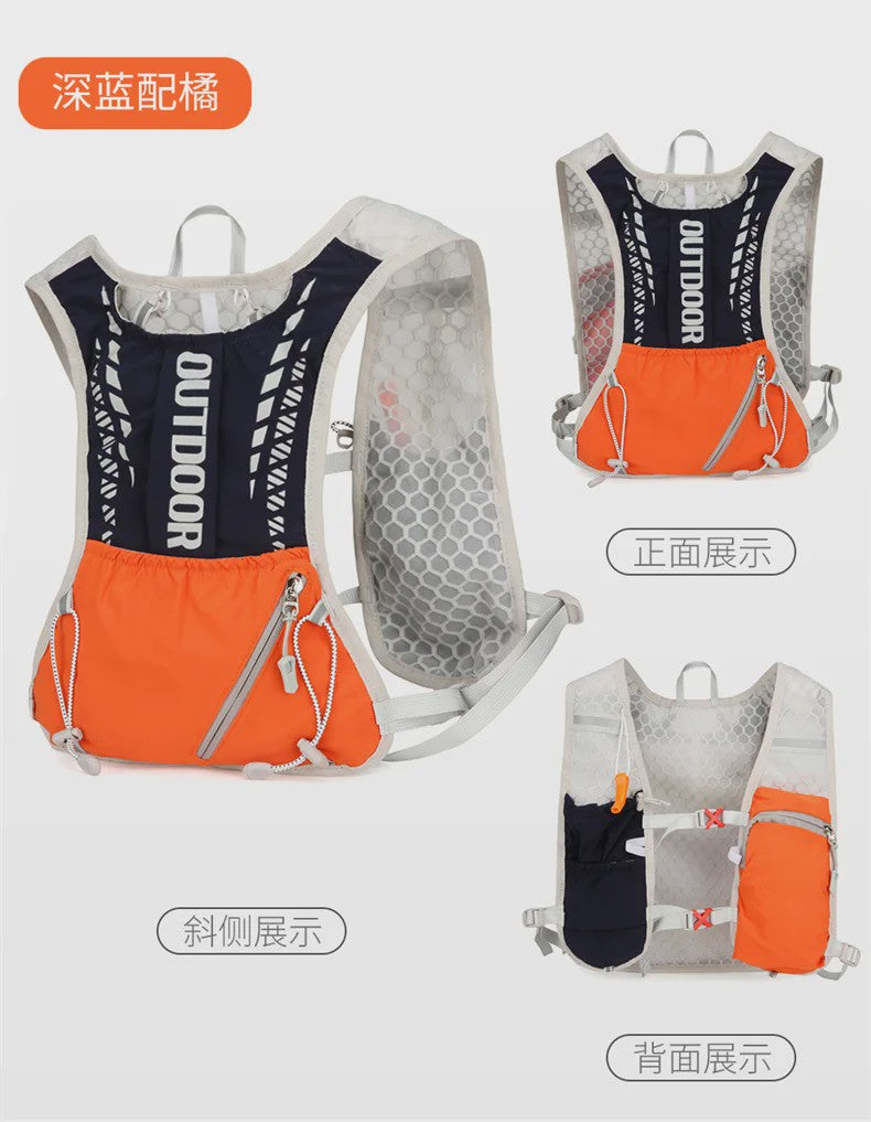 Reflecterend Hardloop & Fietsharnas met Hydratatie - Verstelbare Outdoor Sport Rugzak