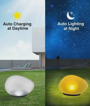 Solar Tuinlamp Steen - Decoratieve LED Verlichting voor Buiten