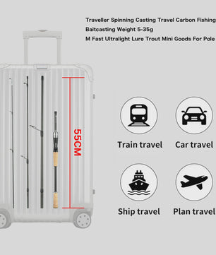 BIUTIFU Traveller Carbon Hengel - Spinning & Casting - Lichtgewicht & Snel