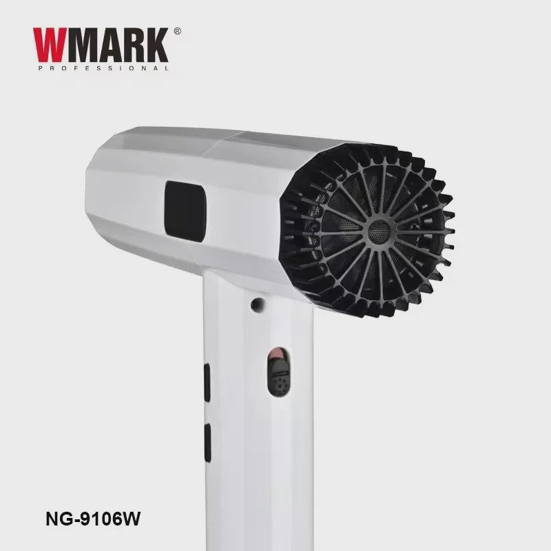 WMARK NG-9106W Professionele Haardroger - Warmte/Koude Instelling & Negatieve Ion Technologie
