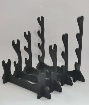 Houten Katana Standaard & Zwaardrek - Vloerdisplay voor Japanse Zwaarden en Sabels