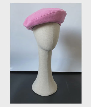 Roze Baret Dames - Koreaanse Stijl Minimalistisch Elegant Schildersmutsje