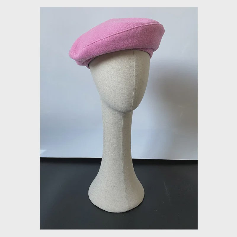 Roze Baret Dames - Koreaanse Stijl Minimalistisch Elegant Schildersmutsje