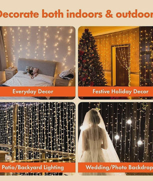 3M LED Gordijn Lichtjes - Sprookjesachtige USB Feestverlichting met 8 Modi voor Huis, Tuin, Kerst & Bruiloft