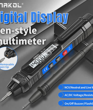 SANKOL SK-216 Digitale Multimeter & Spanningsmeter Pen - 4000 Counts, NCV, Auto Range