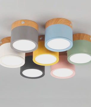 Nordic Hout LED Plafondspot - Dimbare Modern Design Verlichting