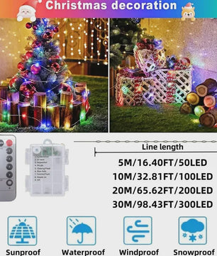 Waterdichte Batterij Sfeerverlichting met Afstandsbediening - 8 Modi voor Kerst, Feest & Decoratie