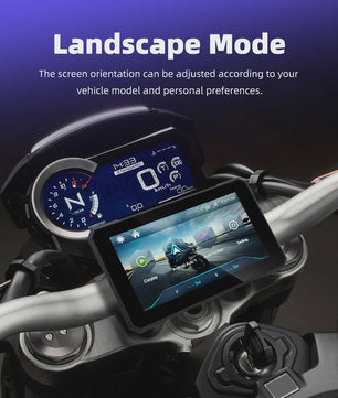 5" Motorfiets Display met Draadloze CarPlay & Android Auto, Navigatie, Siri/Google Assistant, IP67 Waterdicht