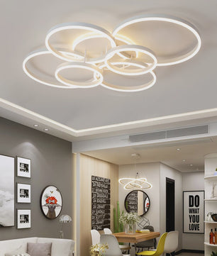 Moderne LED Plafondlamp Chandelier - Dimbare Ring Lamp voor Woonkamer & Slaapkamer