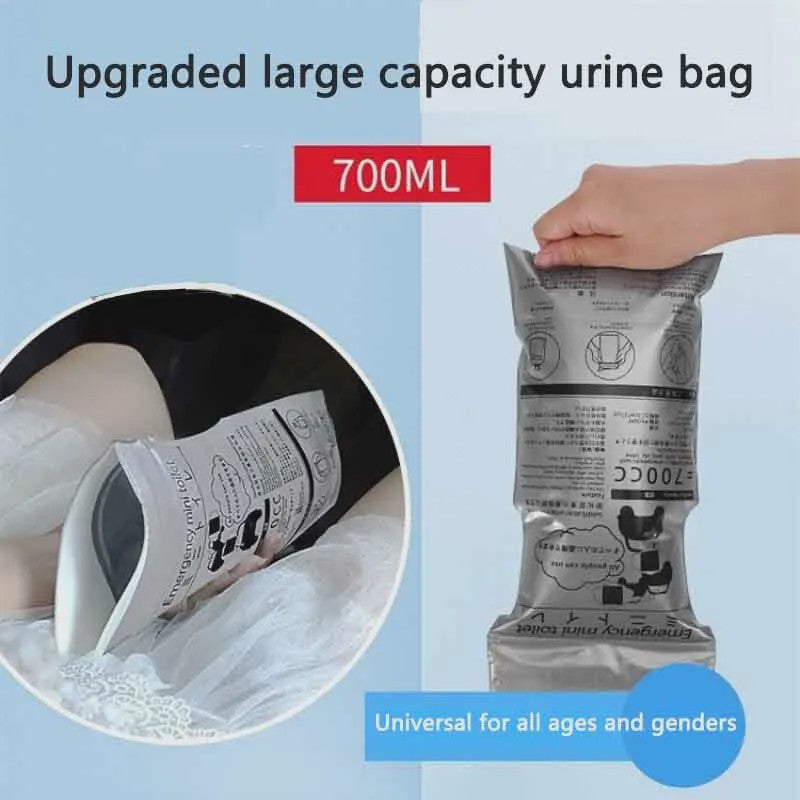 Handige Urine Zakjes voor Noodgevallen - Draagbaar & Wegwerp Toilet voor Reizen en Camping