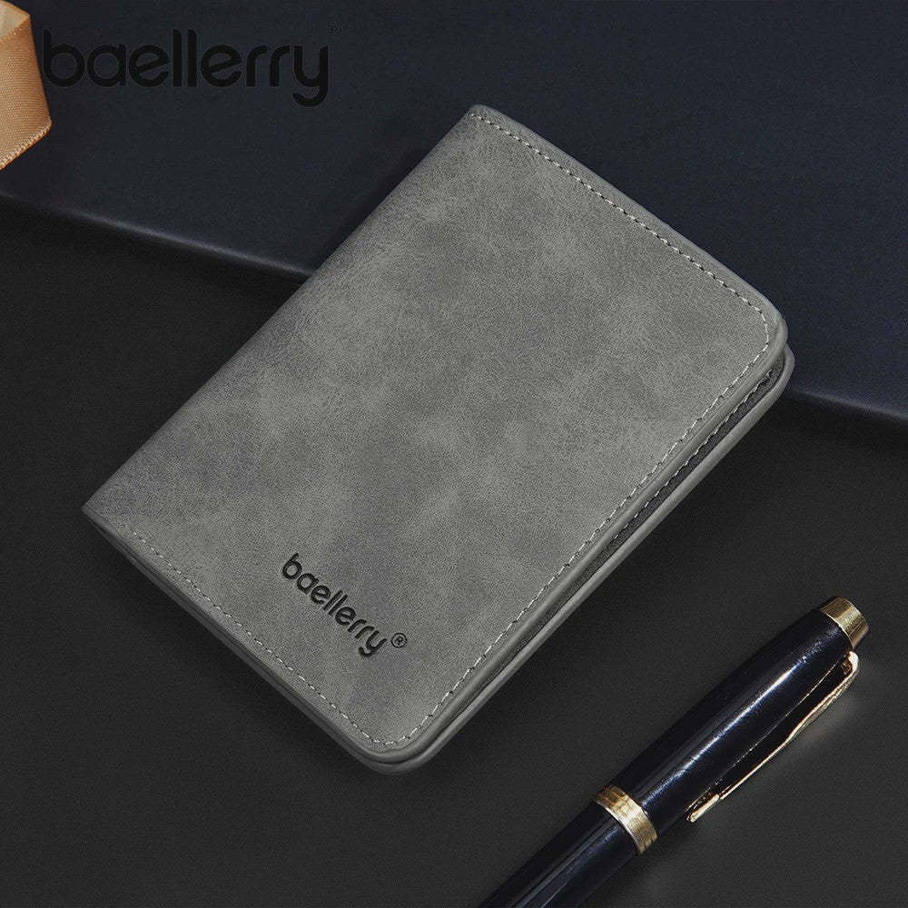 Minimalistische Heren Portemonnee van PU Leer met Geldclip - Compact en Ideaal voor Reizen