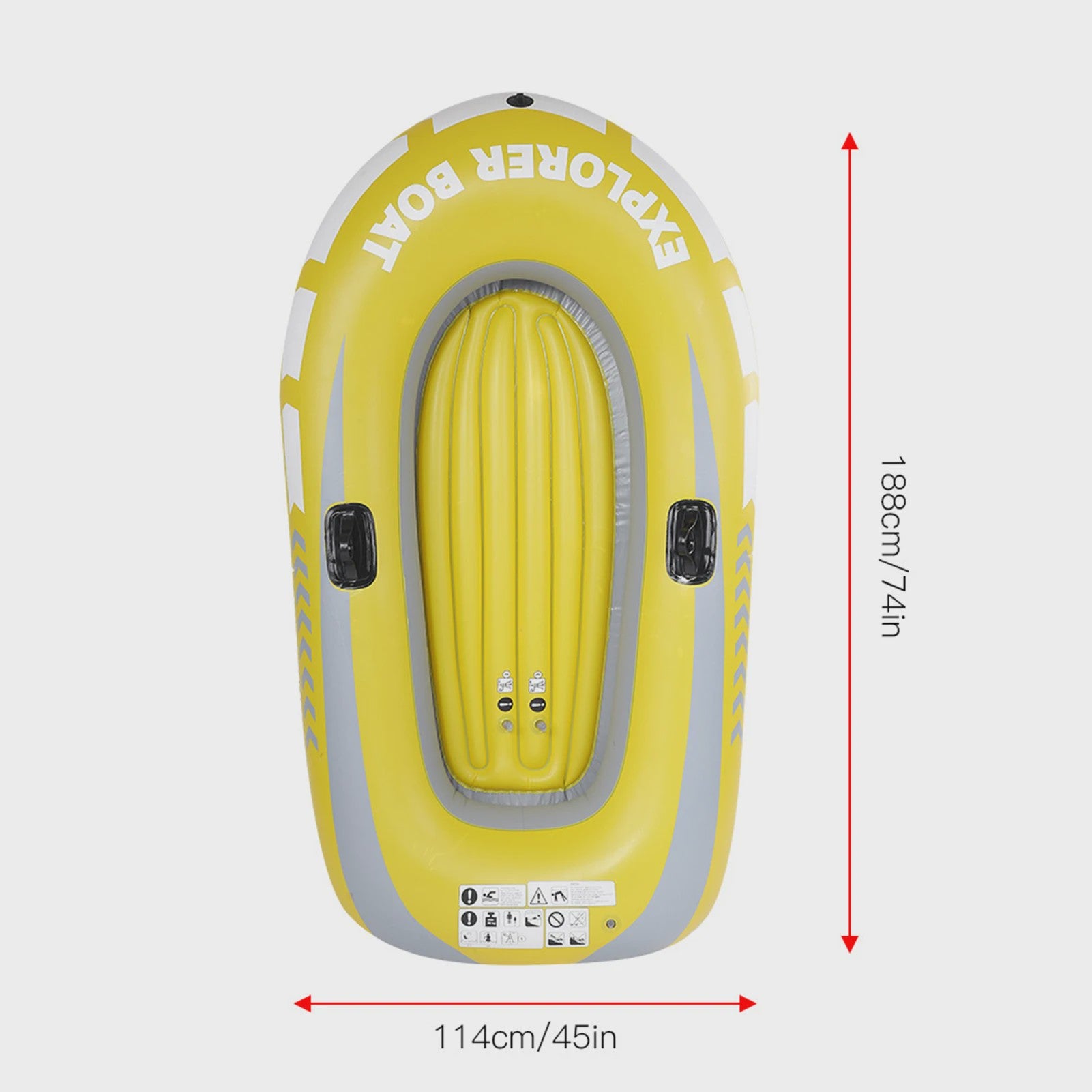 Opblaasbare Kano voor 2 Personen - PVC Roeiboot voor Vissen, Driften & Duiken