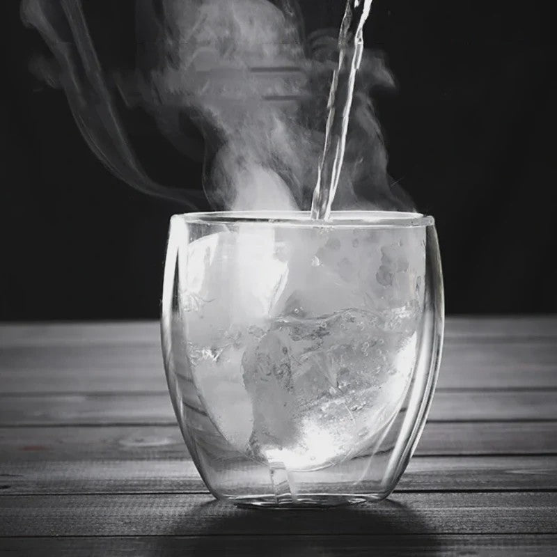 Dubbelwandige Glazen Mokken - Hittebestendig & Handgemaakt voor Koffie, Thee, Bier & Whiskey