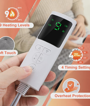 Elektrische Verwarmde Rugband met Verstelbare Temperatuur en Timer