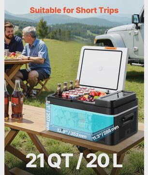 Draagbare 20L Koelkast & Vriezer met APP Bediening - Ideaal voor Auto, Camping en Camper