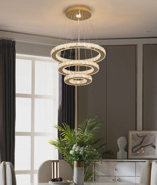 Luxe Kristallen Kroonluchter LED - Plafondlamp voor Woonkamer, Hal & Eetkamer