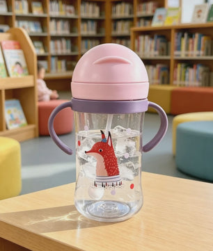 Schattige Anti-Kwelp Tuitbeker met Handvat - 350ml - Leuke Dierenprints