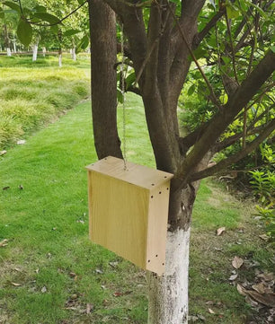 Houten Vleermuishuisje - Natuurlijke Habitat en Decoratie voor Buiten