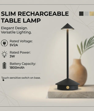 Oplaadbare Tafellamp LED met Touch Sensor - Sfeervolle Verlichting voor Horeca & Thuis