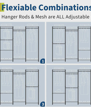 Robuuste Kledingrek & Garderobe Organizer - Verstelbaar en Modulair