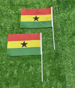 Ghana Handvlag 21x14cm met Plastic Stok - Set van 10, 20, 50 of 100 stuks