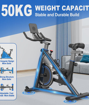 Fysiq Hometrainer Fiets met 300 Watt Weerstand & 4-Weg Verstelbaar Ergometer