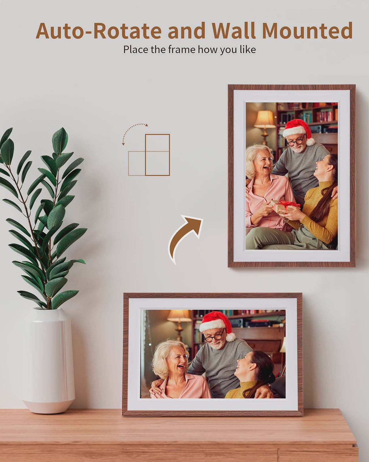 Frameo 10.1" HD WiFi Digitale Fotolijst - Cloud Smart, 32GB Opslag, IPS Touchscreen