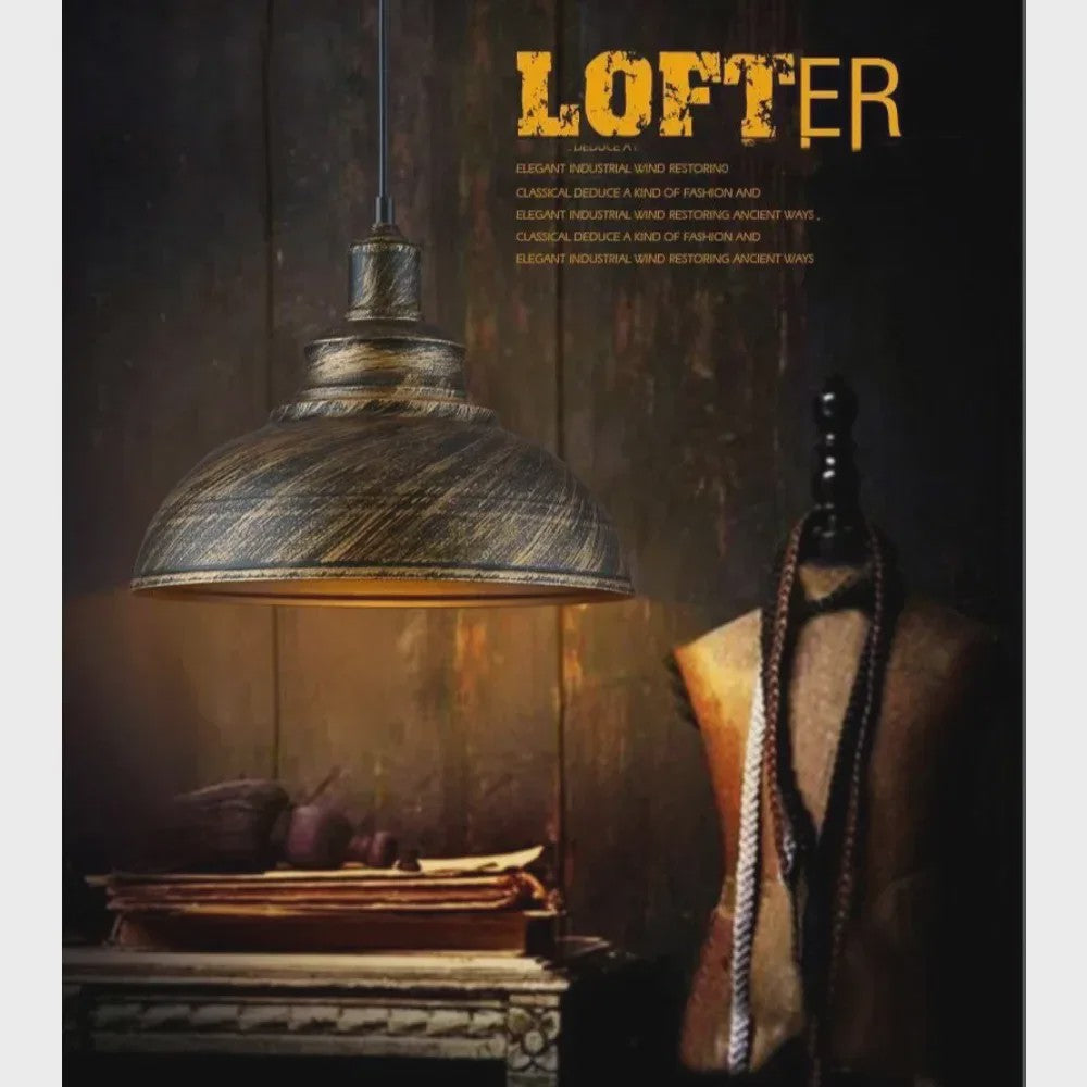 Vintage Retro Hanglamp met E27 Fitting - Industriële Sfeer voor Keuken en Woonkamer