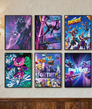 Fortnite Game Poster Canvas Print - Anime Stijl Wanddecoratie