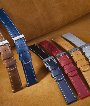 Top Grain Echt Lederen Horlogeband - 20mm/22mm Quick Release - Voor Heren, Dames & Samsung Galaxy Watch