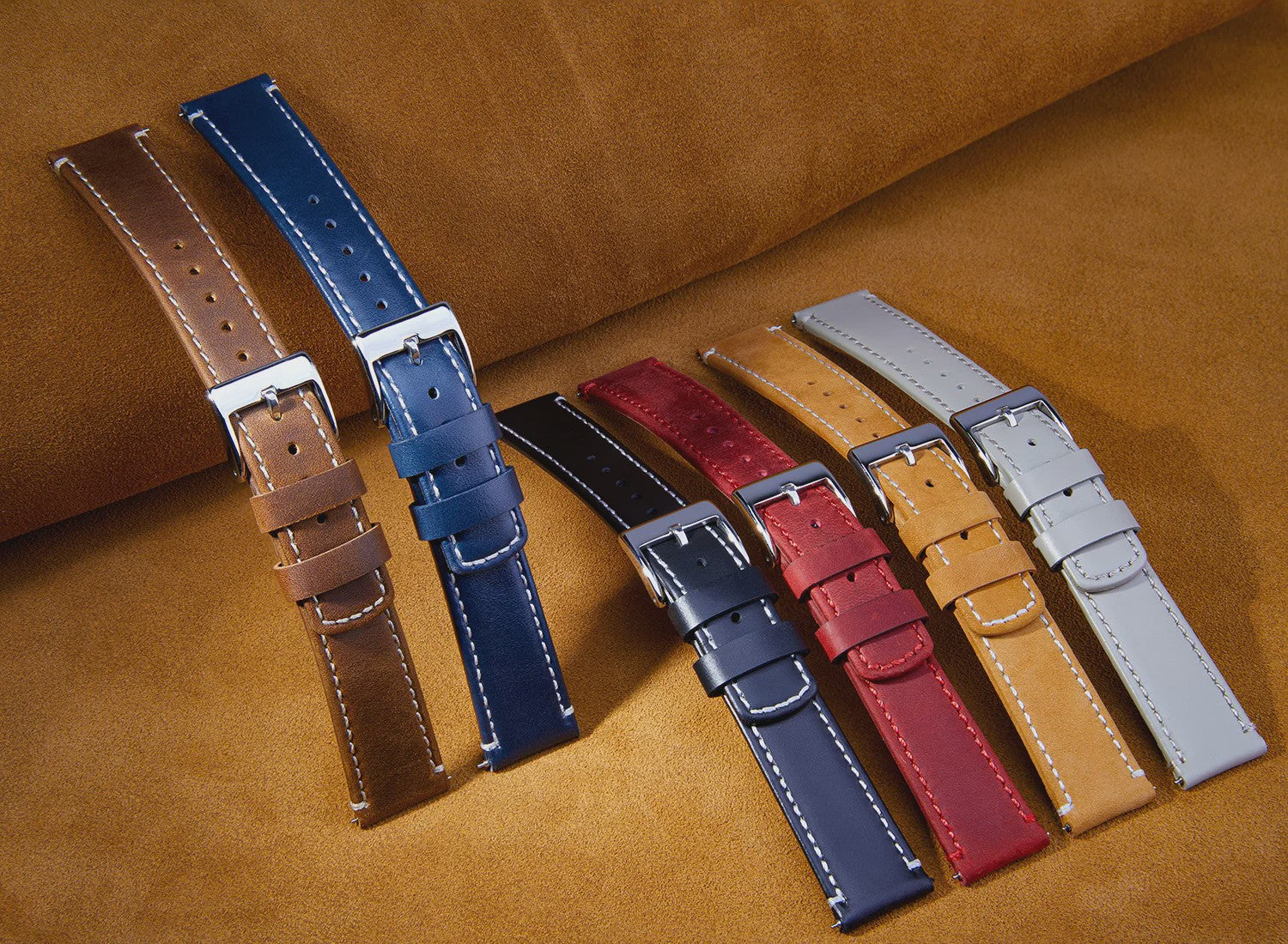 Top Grain Echt Lederen Horlogeband - 20mm/22mm Quick Release - Voor Heren, Dames & Samsung Galaxy Watch