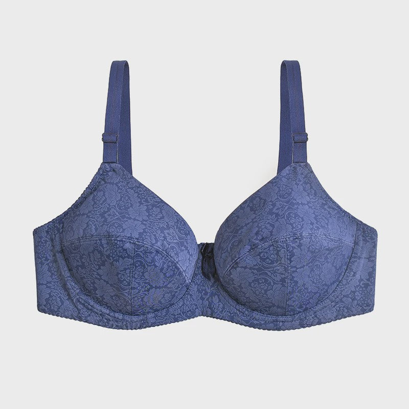 Comfortabele Plus Size BH met Dunne Cups en Bloemenprint - D, E, F Cup Maten