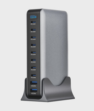 1000W Desktop Oplader met 8 Poorten: Snel Laden voor Laptops, Tablets en Meer