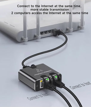 Gigabit Ethernet Splitter 1000Mbps - Breid uw netwerk uit naar 4 apparaten