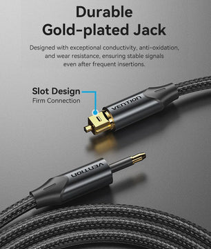 Vention Toslink SPDIF Digitale Optische Audiokabel 3.5mm naar Standaard Toslink