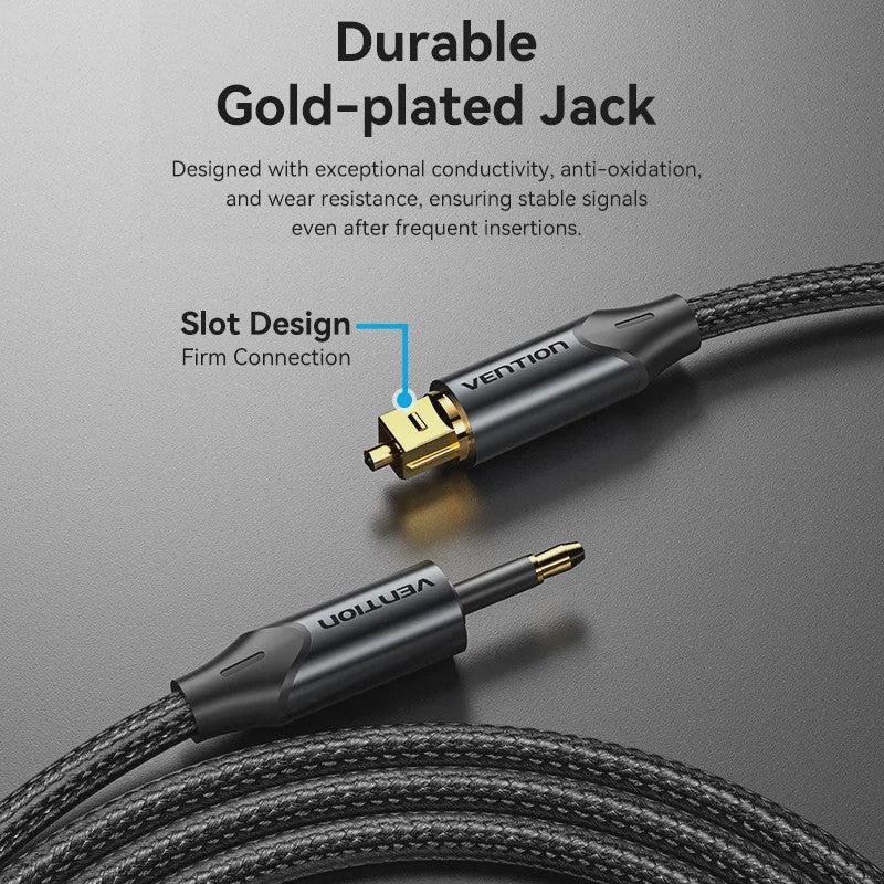 Vention Toslink SPDIF Digitale Optische Audiokabel 3.5mm naar Standaard Toslink