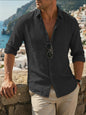 Linnen Casual Shirt Heren - Ademend & Losvallend voor Zomer & Strand